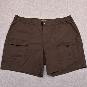 The Foundry Supply Co. Comfort Stretch Cargo Shorts Mens 48 Brown Hiking (Tag54)